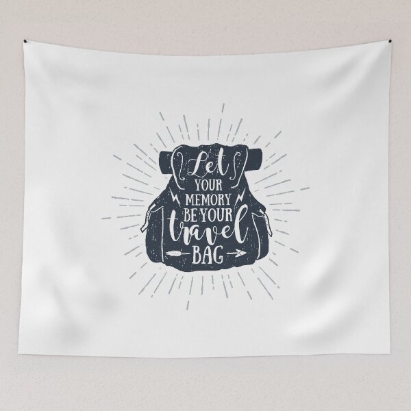 Item preview, Let Your Memory Be Your Travel Bag. Wanderlust. Adventure. Motivational Quote designed and sold by Sloth Astronaut.