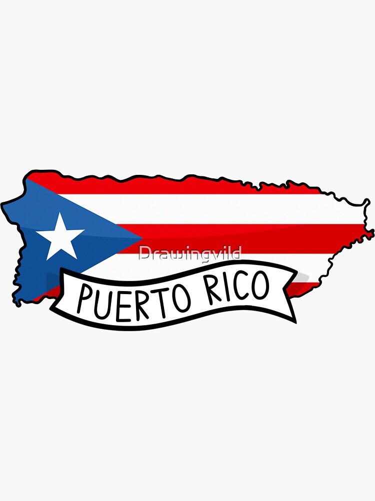 PUERTO RICO FLAG SWORD TRIBAL Decal Sticker