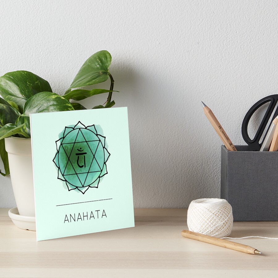 Heart Anahata Chakra Art Board Print for Sale by shantishirts