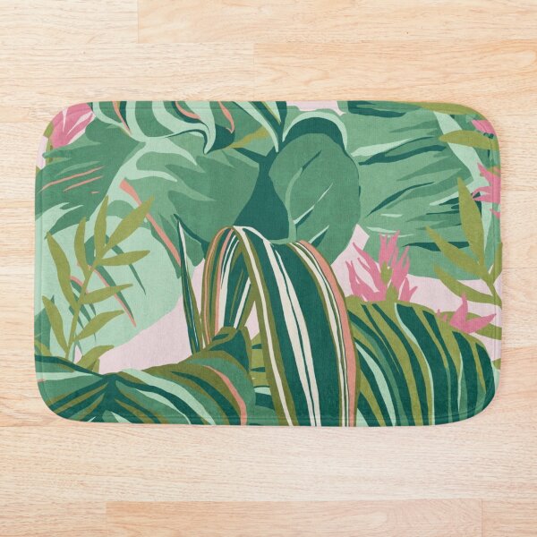 Item preview, Pink and green leaves illustration  designed and sold by Hala217.