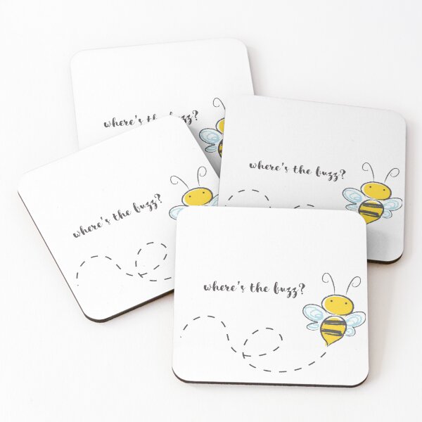 Item preview, Where’s The Buzz Black and Yellow Bumblebee Cartoon designed and sold by FortuneTee.