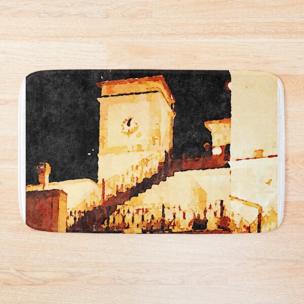 Item preview, Borrello: bell tower at night designed and sold by Giuseppe Cocco.