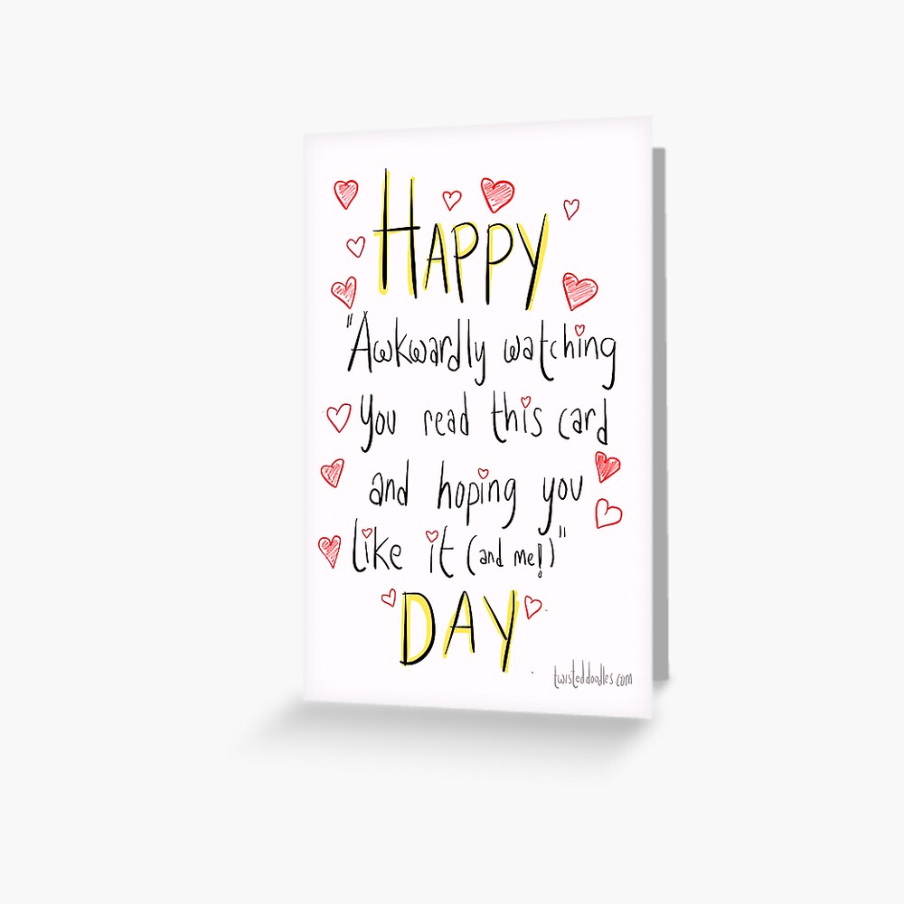Valentine's day is awkward. Greeting Card