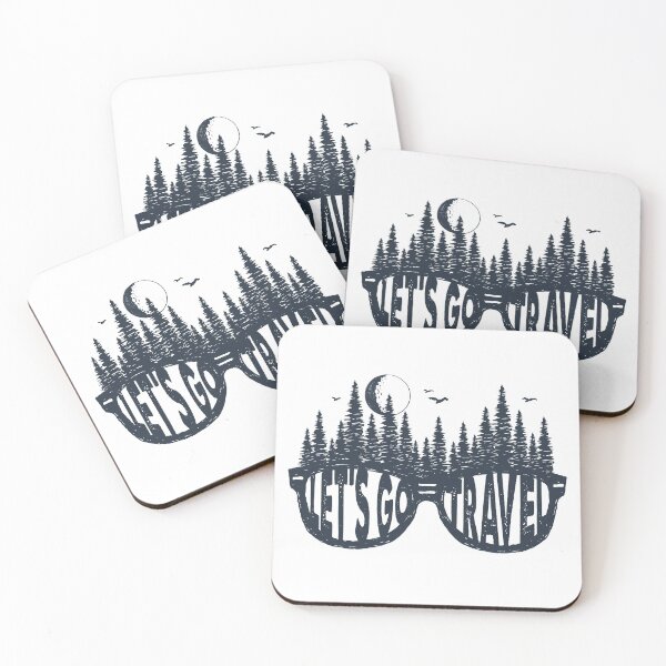 Item preview, Let's Go Travel. Forest, Sunglasses, Adventure. Motivational Quote designed and sold by Sloth Astronaut.