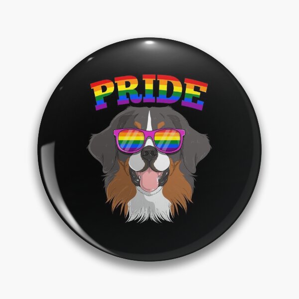Item preview, Gay Pride Bernese Mountain Dog with LGBT Rainbow Sunglasses designed and sold by fatamyfan1.