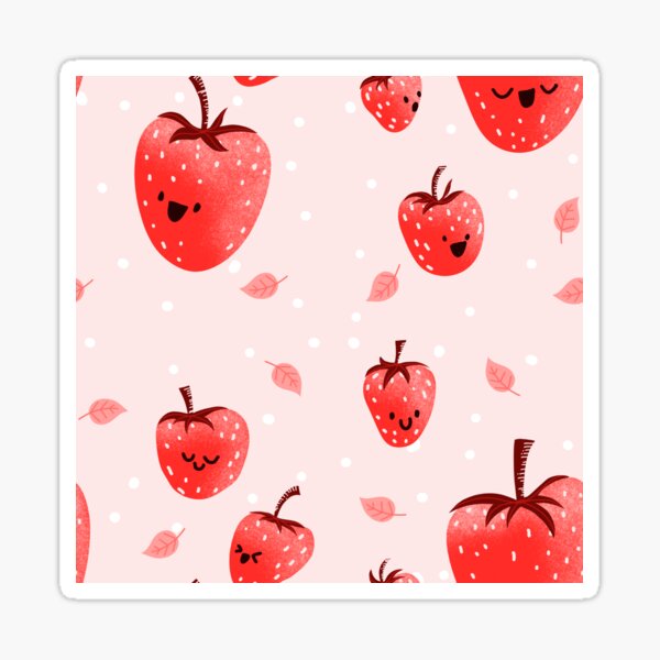Happy Strawberry Sticker