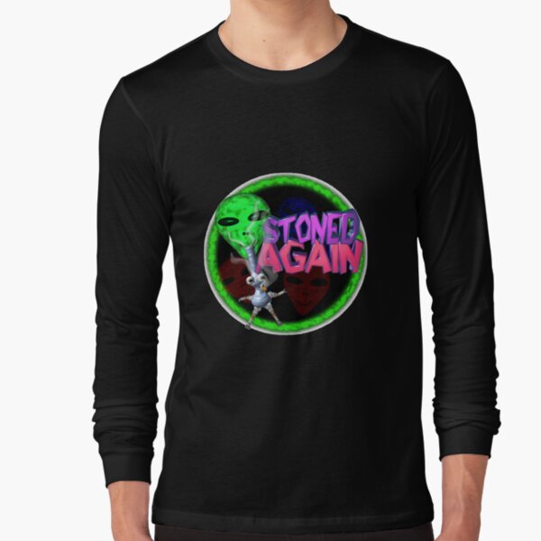 Alien w/ bong from valxart.com Long Sleeve T-Shirt