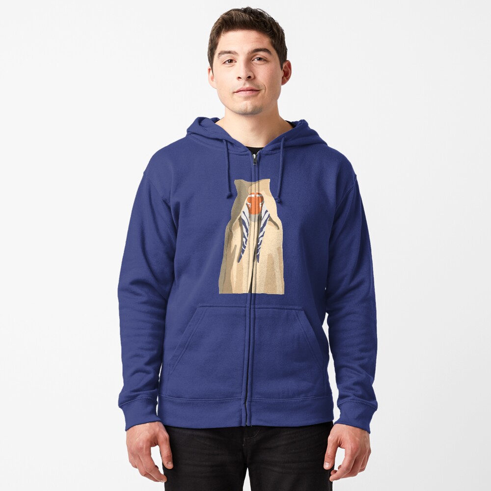 "Ahsoka Tano" Zipped Hoodie by thedelkartist Redbubble