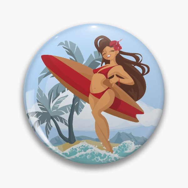 Item preview, Shaka Surfing Tropical Goddess designed and sold by JeraRS.