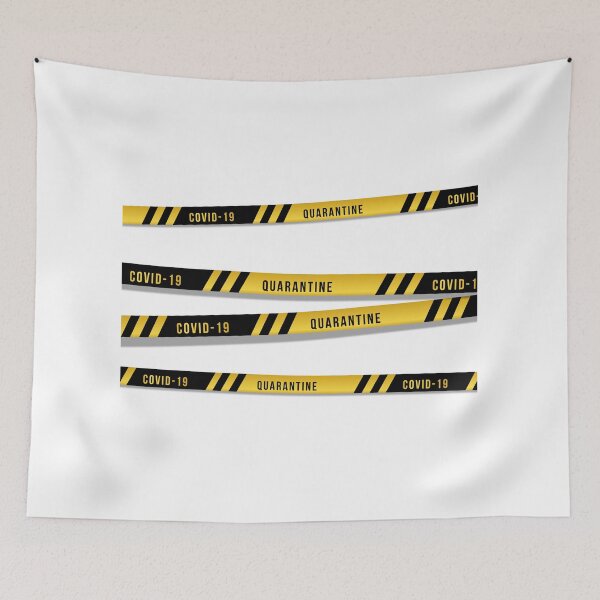 Item preview, quarantine yellow warning	 designed and sold by foxxyapparel.