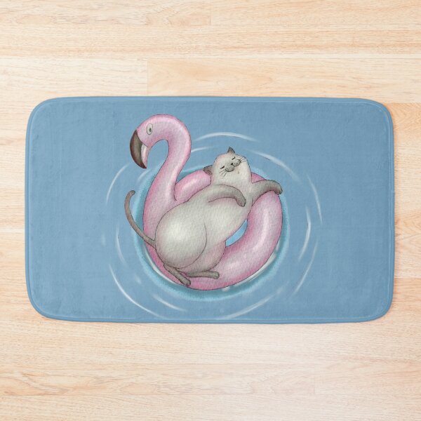 Item preview, Summer Cat on Flamingo  designed and sold by Denise, Denisn't.