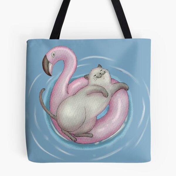 Item preview, Summer Cat on Flamingo  designed and sold by Denise, Denisn't.