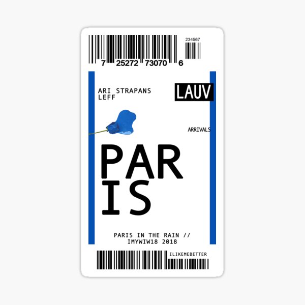 Artikel-Vorschau von  für das Lied Paris im Regen, designt und verkauft von kingofmyheart.