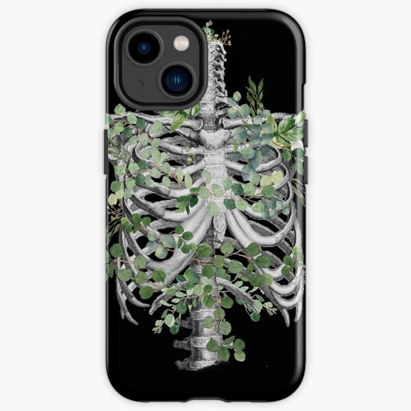 Ribcage, rib cage, anatomy skeleton eucaliptus leaves iPhone Tough Case