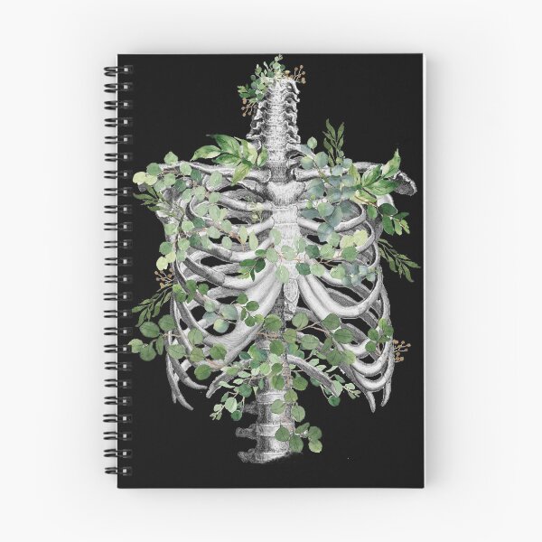 Item preview, Ribcage, rib cage, anatomy skeleton eucaliptus leaves designed and sold by Collagedream.