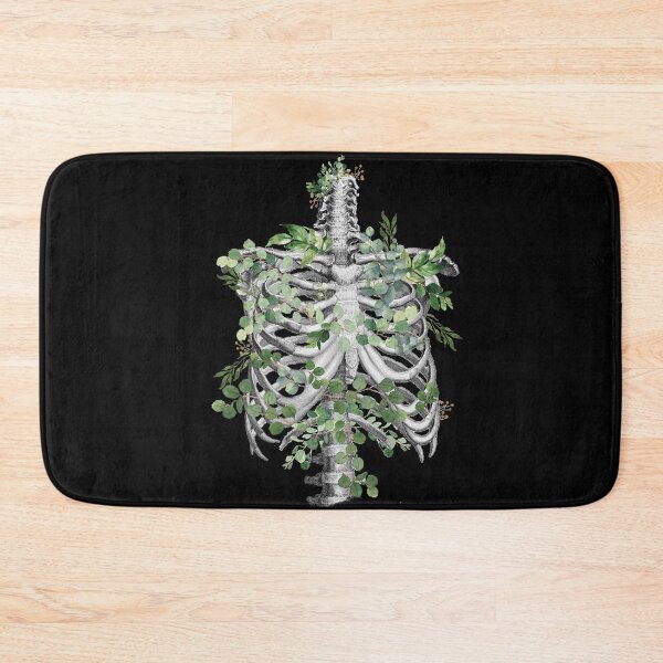Item preview, Ribcage, rib cage, anatomy skeleton eucaliptus leaves designed and sold by Collagedream.