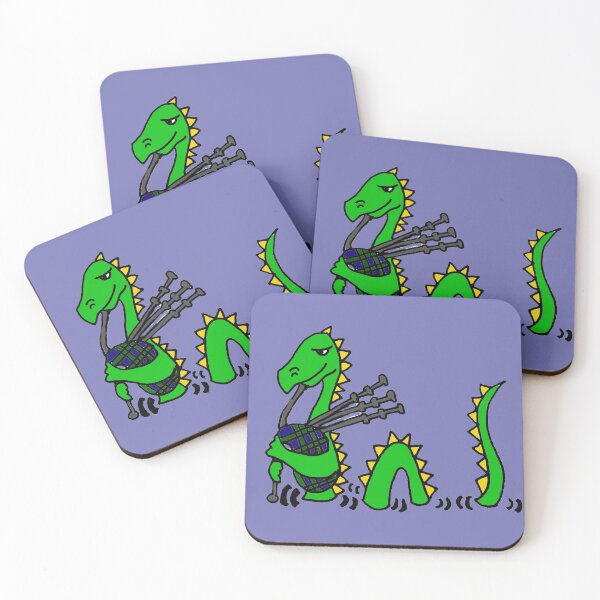 Item preview, Funny Loch Ness Monster Playing the Bagpipes designed and sold by Nature's Fancy.