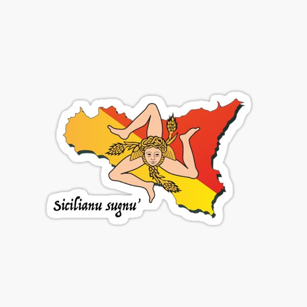 Say it in Sicilian--"I am Sicilian" for Him Sticker