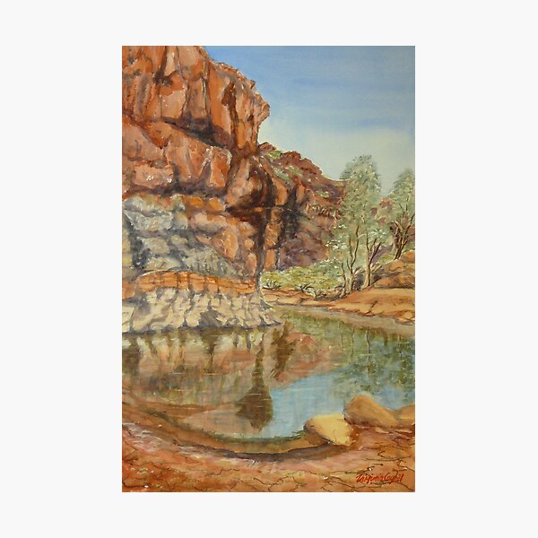 Item preview, Barraranna Waterhole, Flinders Ranges designed and sold by Virginia  Coghill.