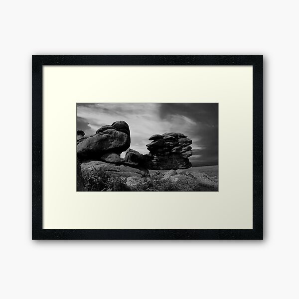 Dartmoor Tor Rocks Framed Art Print