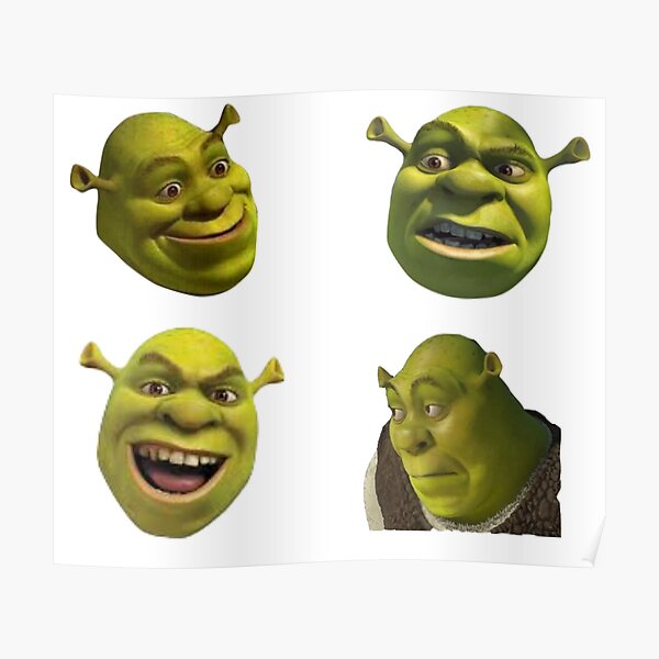 Shrek Meme Pack Posters | Redbubble