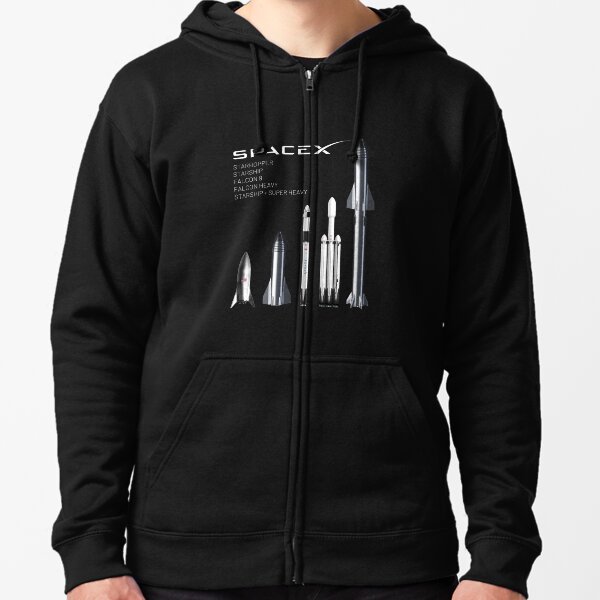 spacex zipper hoodie
