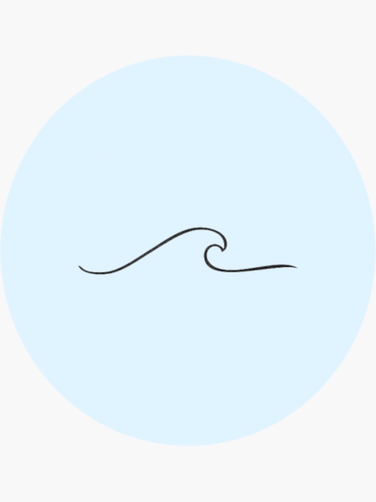 Thumbnail 3 of 3, Sticker, ocean wave designed and sold by abbyfoltz.