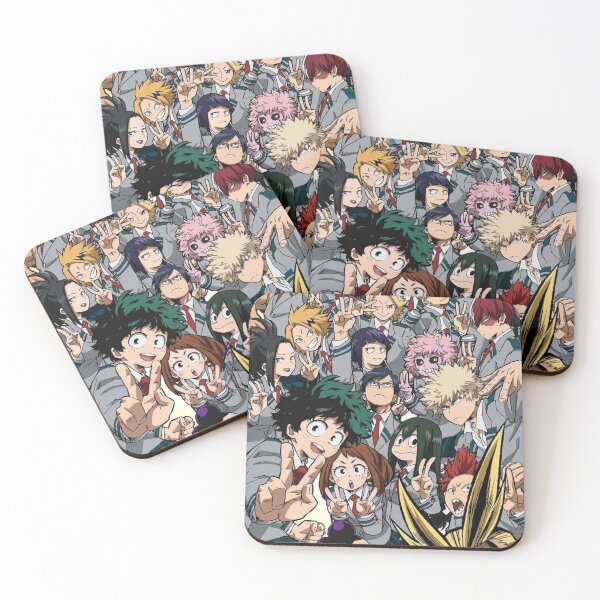 My Hero Academia characters Dessous de verre (lot de 4)