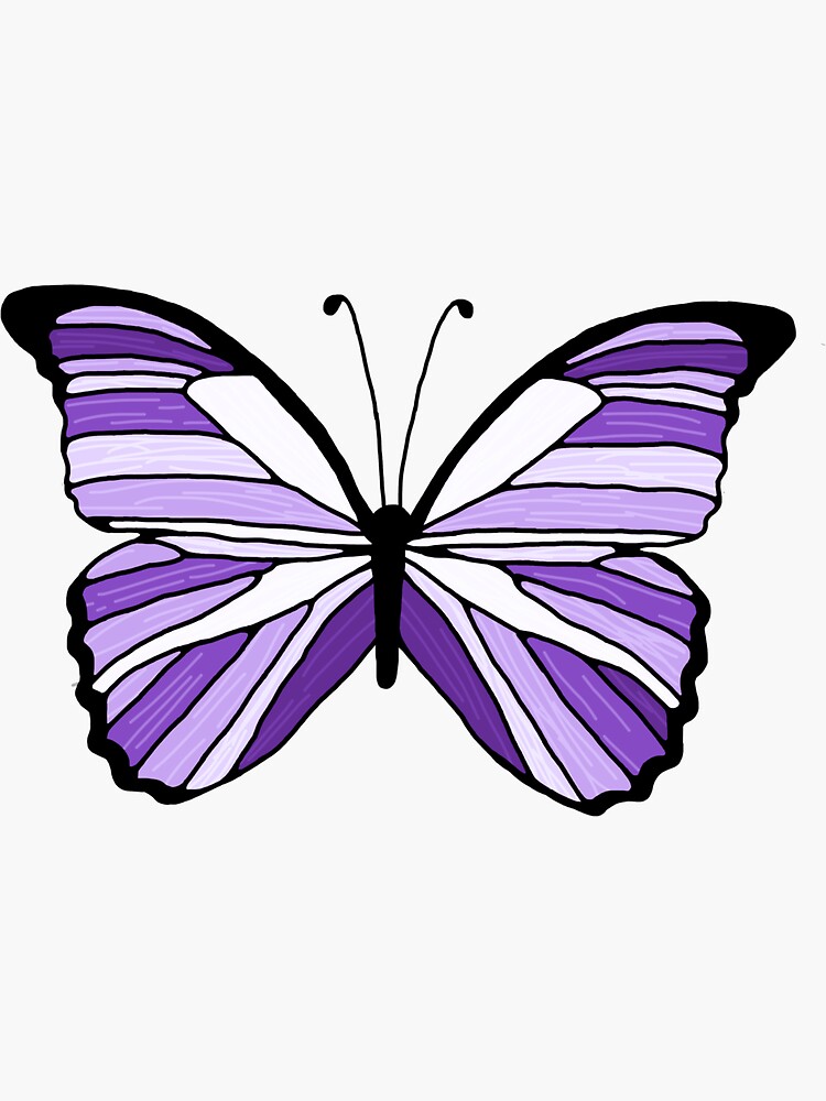 purple butterfly stickers