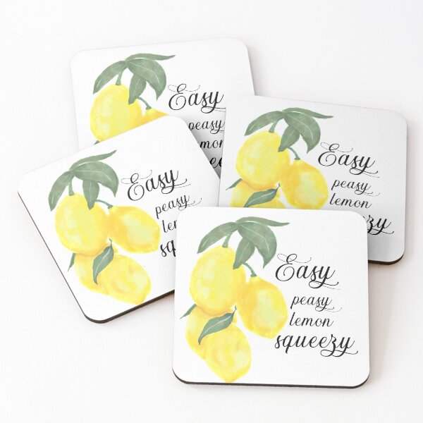 Item preview, Watercolor Lemon phrase "Easy Peasy Lemon " designed and sold by MrCsDigitalArt.