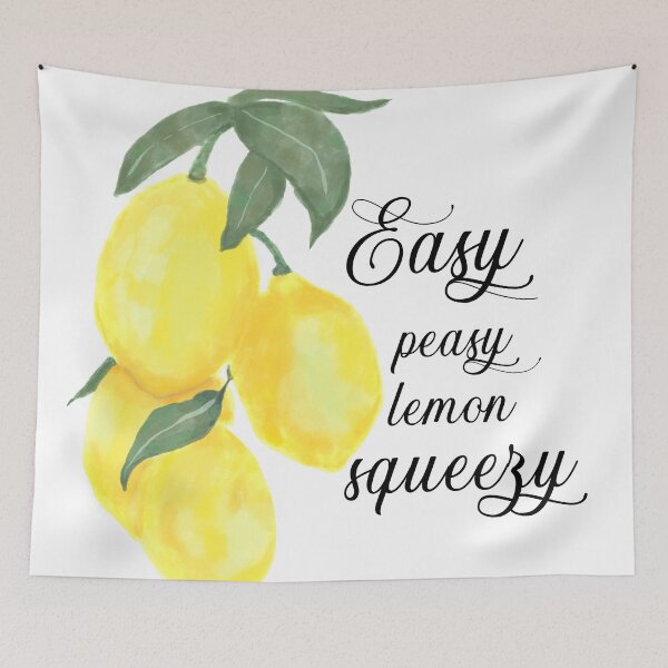 Item preview, Watercolor Lemon phrase "Easy Peasy Lemon " designed and sold by MrCsDigitalArt.