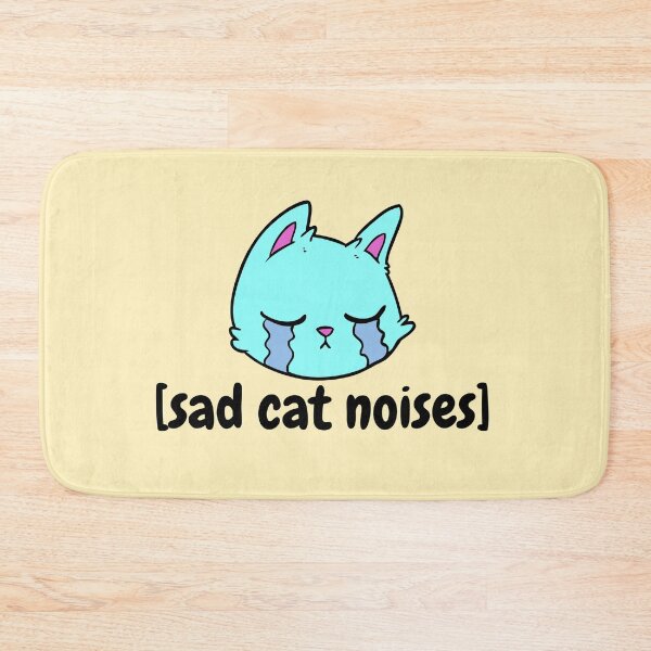 Item preview, Sad Cat Noises Blue designed and sold by DWaffleDesigns.