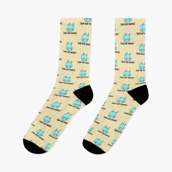 Item preview, Sad Cat Noises Blue designed and sold by DWaffleDesigns.