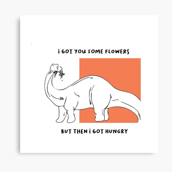 Sad Dinosaurs: Brontosaurus Canvas Print