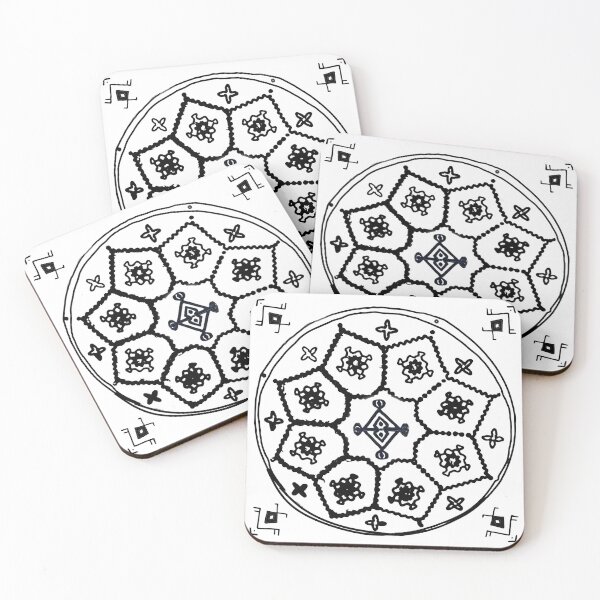 Item preview, Black-White Moroccan Berber Pattern-Drawings designed and sold by RabiaDesigns.