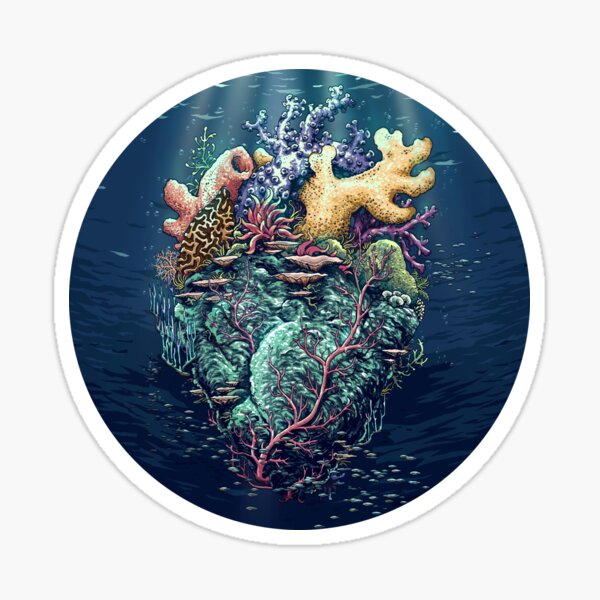 Poseidon's Heart Sticker