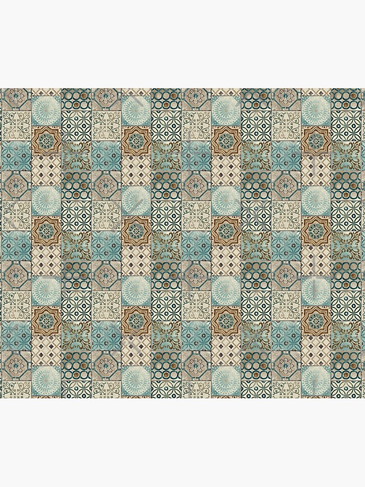 Vintage Oriental Traditional Moroccan Tiles Style Artwork by Arteresting