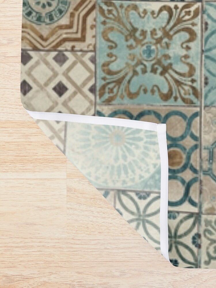 Alternate view of Vintage Oriental Traditional Moroccan Tiles Style Artwork Shower Curtain