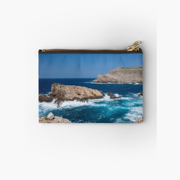 Item preview, Rocky cliffs, deep blue Mediterranean sea in Menorca, Spain,  designed and sold by HTPOP.