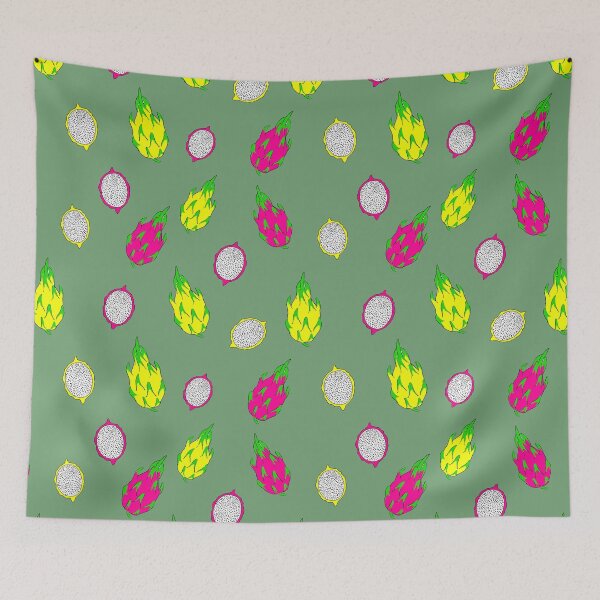 Item preview, Khaki Dragon fruit print designed and sold by Pippywhippy.
