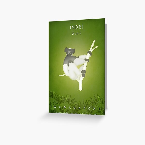 Indri Madagascar wildlife Greeting Card