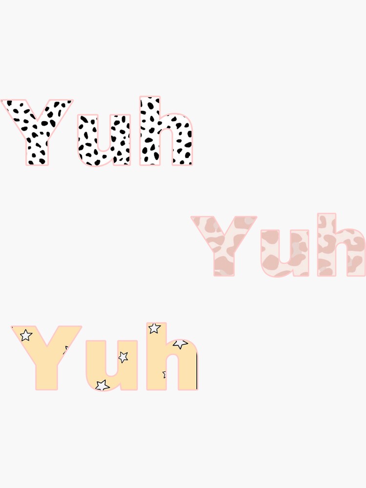 "YUH STICKER PACK" Sticker by kaileemil | Redbubble