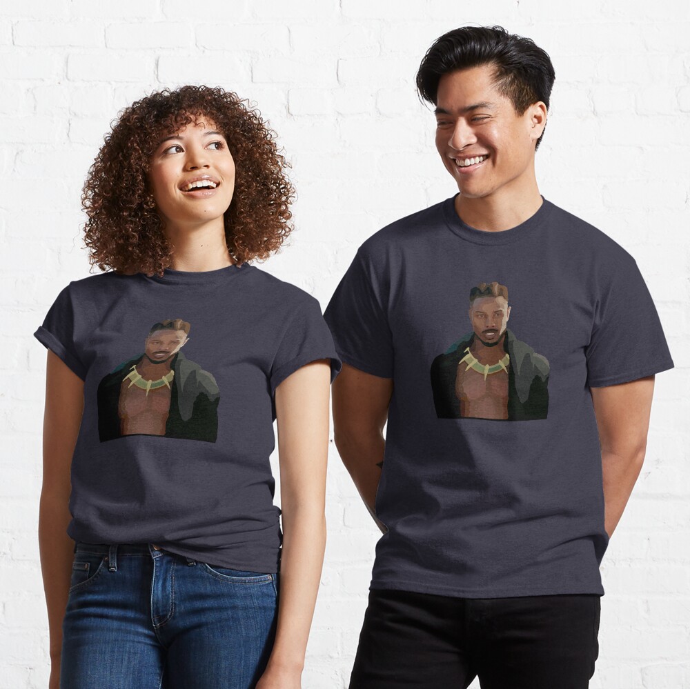 Erik Killmonger + Michael B Jordan in Black Panther Essential T-Shirt for  Sale by 420igor | Redbubble