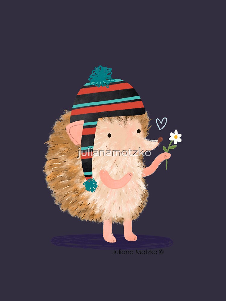 Hedgehog with flower by julianamotzko
