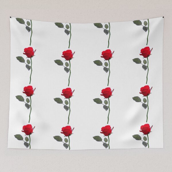 Item preview, RED ROSE PATTERN ART ON WHITE designed and sold by sharlesart.