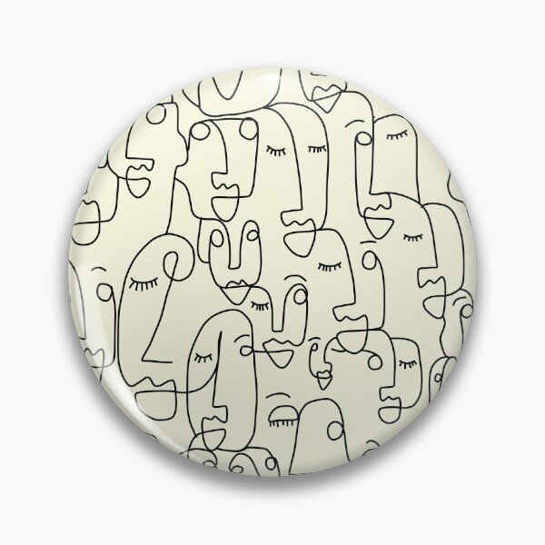 Item preview, Minimalist Abstract Line Faces designed and sold by ❤ stickers by bee ❤.