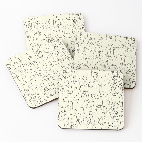 Item preview, Minimalist Abstract Line Faces designed and sold by ❤ stickers by bee ❤.