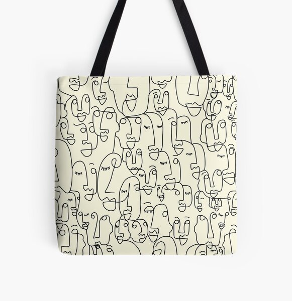 Line Art Canvas Tote Bag – Boho Sanctuary