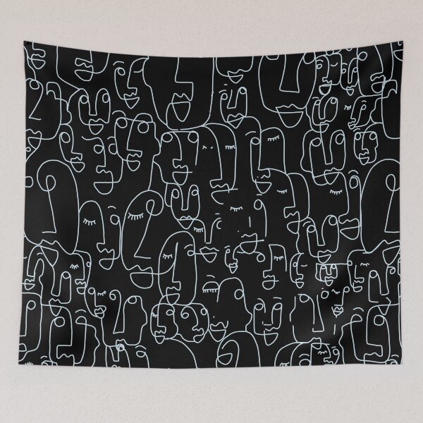 Item preview, Minimalist Abstract Line Faces designed and sold by ❤ stickers by bee ❤.