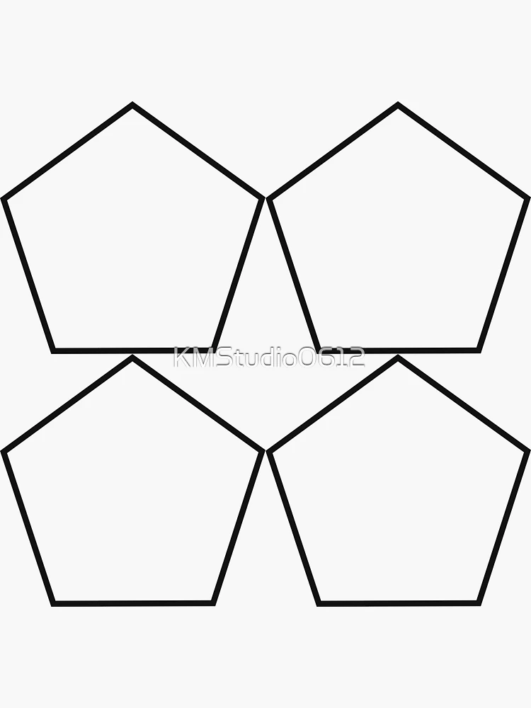 PENTAGON Shape 3 Different Sizes 8.5 x 11 Stencil Plastic Sheet NEW S9